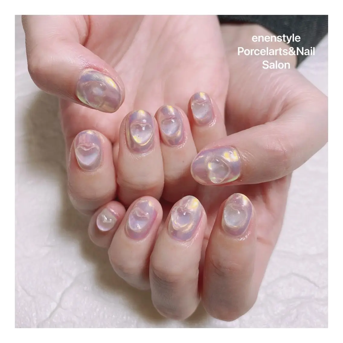 ミディアム ネイル ハンドネイル 🐾enen style 🐾のネイルデザイン