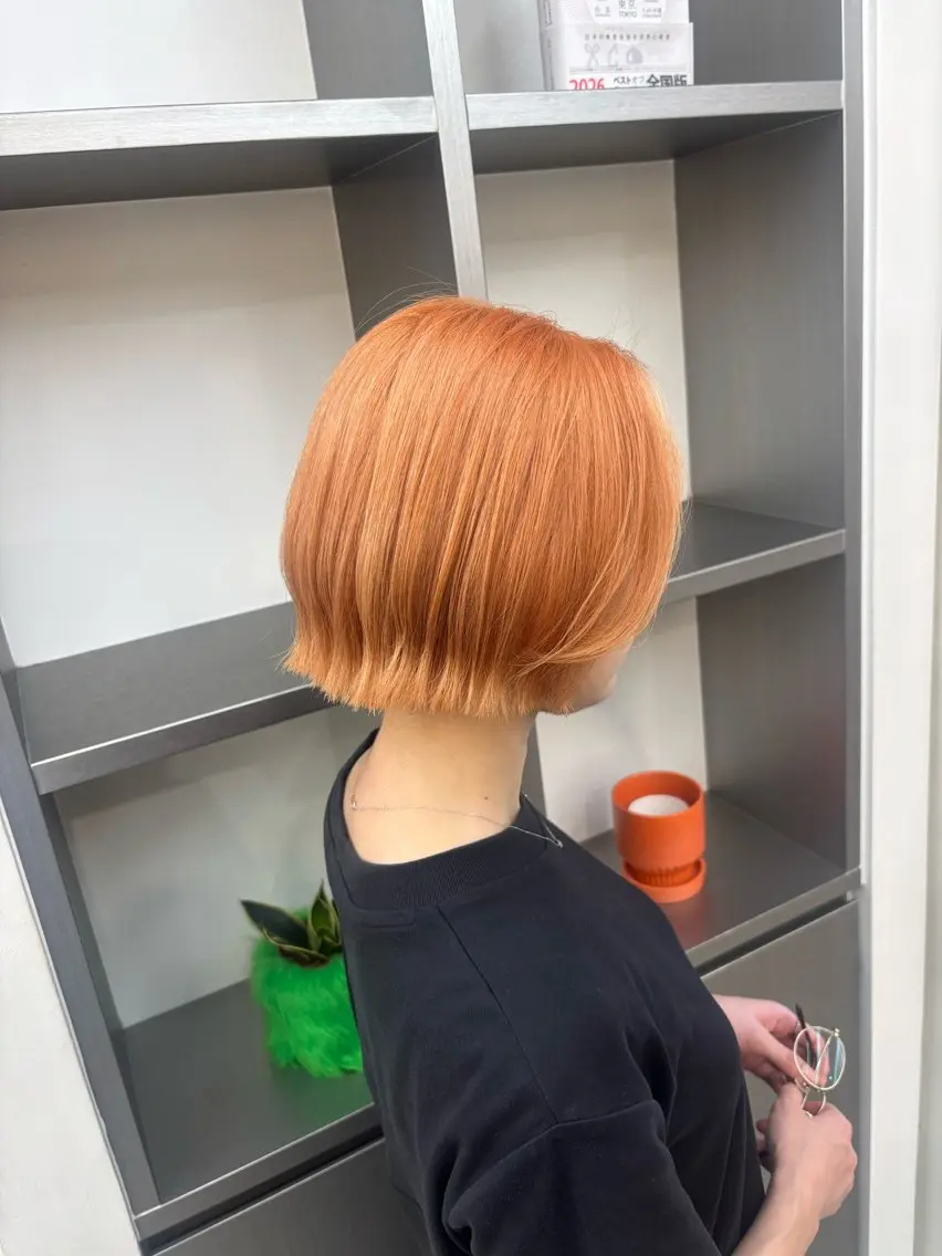 ミディアム カラー ヘアアレンジ カット ヘアカラー トリートメント 🍀淡色×ブリーチ/ ハイトーン✨RINOのヘアスタイル
