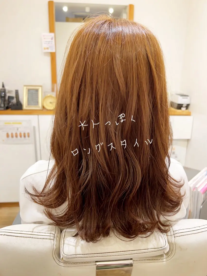 ロング カット ヘアカラー アザマ　ヤスカツ _rosso 川口のヘアスタイル