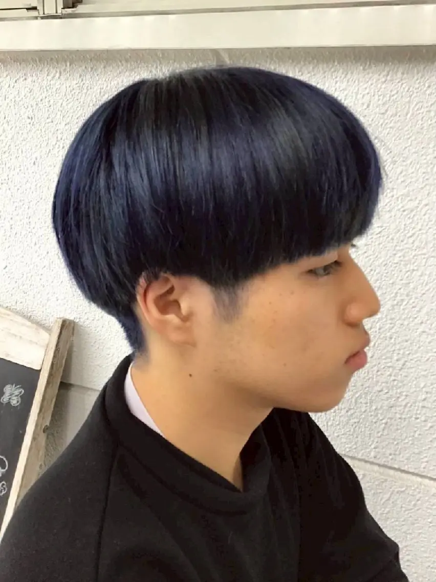 メンズ マッシュ グラスヘアー石垣 渕 七海のヘアスタイル