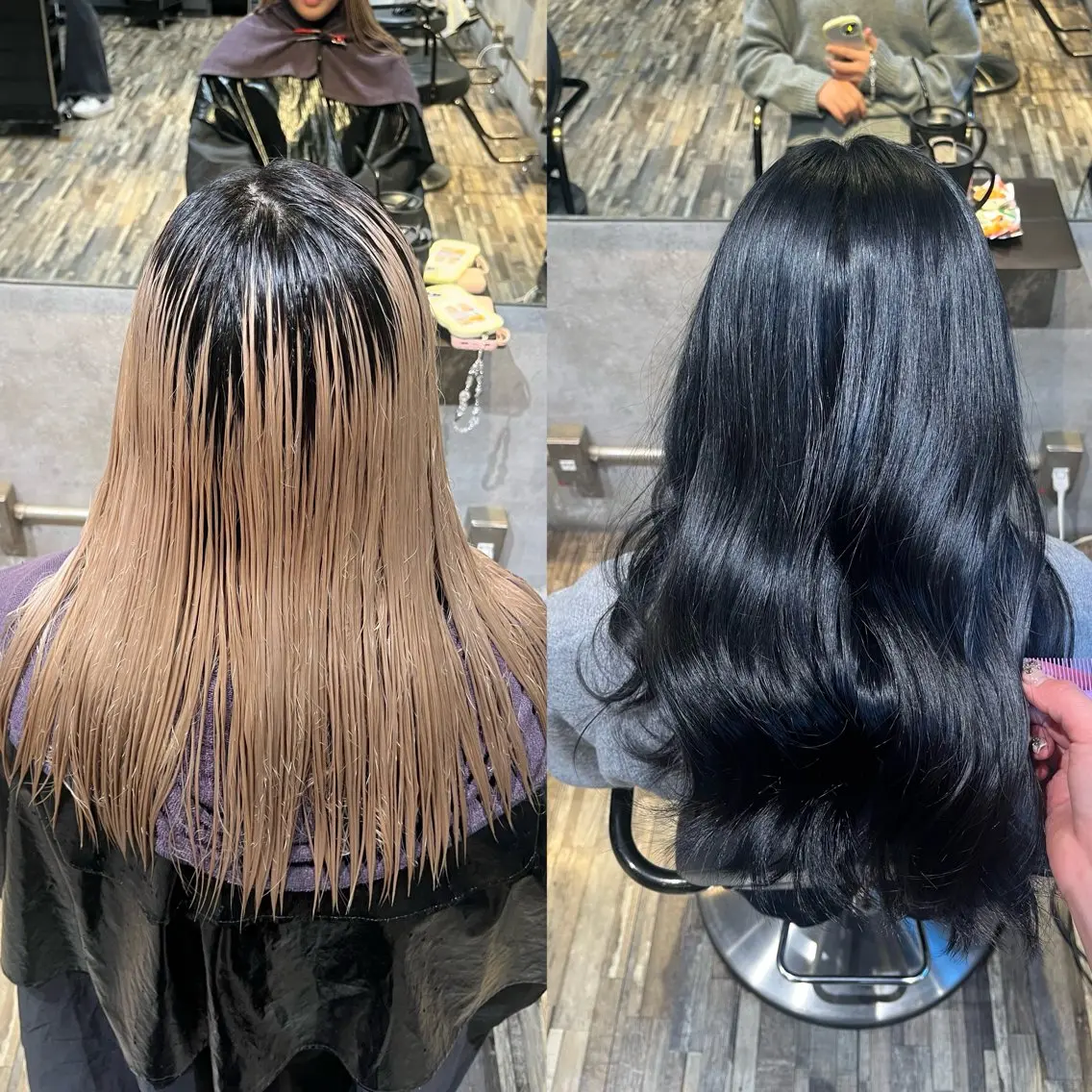 カラー ブリーチ 髪質改善 縮毛矯正 🦋Lond🦋 manakaのヘアスタイル