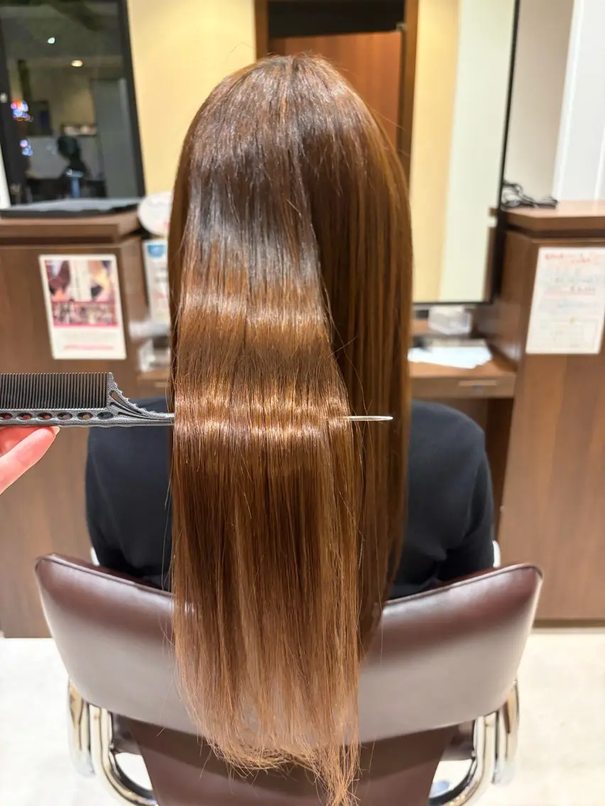 ロング 縮毛矯正 🫧ナチュラル矯正 /カラー🫧あやりのヘアスタイル