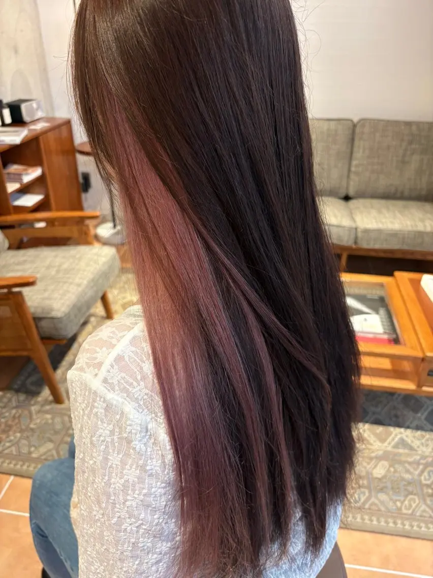 ロング ヘアカラー 村田 ありさのヘアスタイル