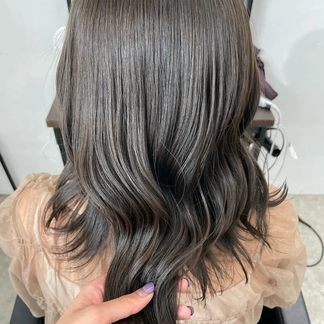 ミディアム カラー ブラウンカラー マロンブラウン 美髪縮毛/インナー カラー ERINA✨のヘアスタイル