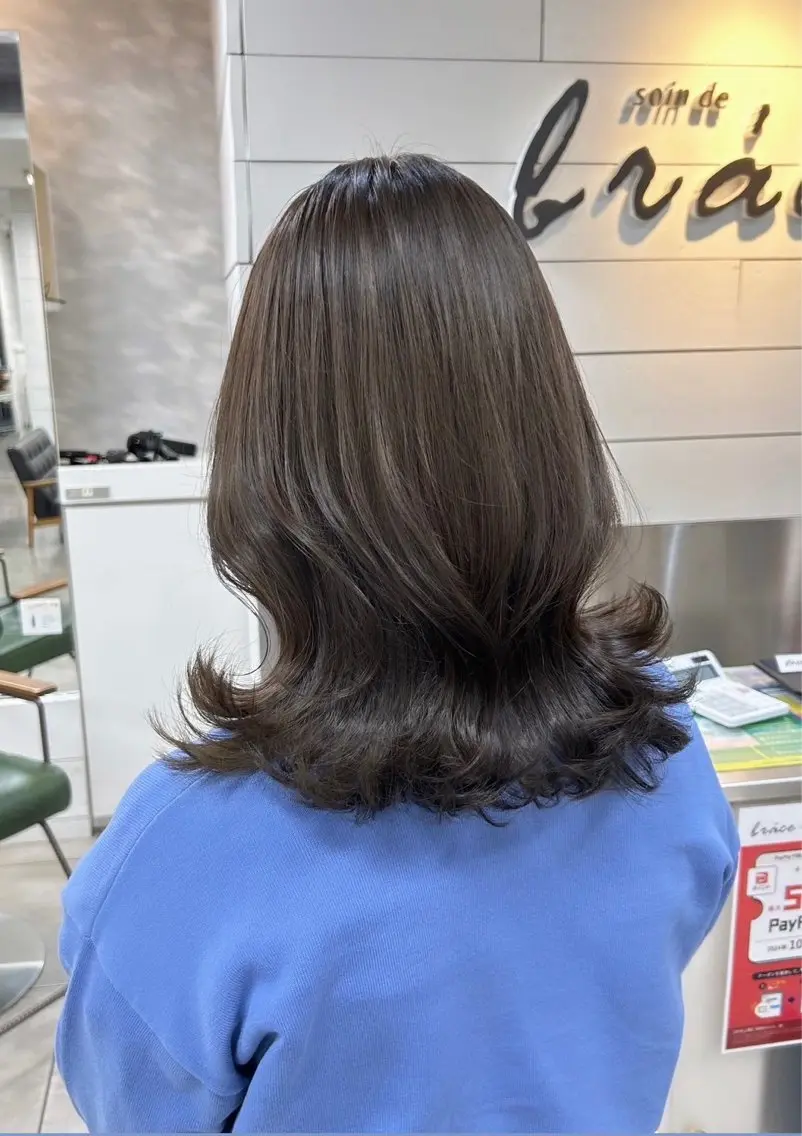 セミロング カラー ヘアカラー 本尾 空大のヘアスタイル