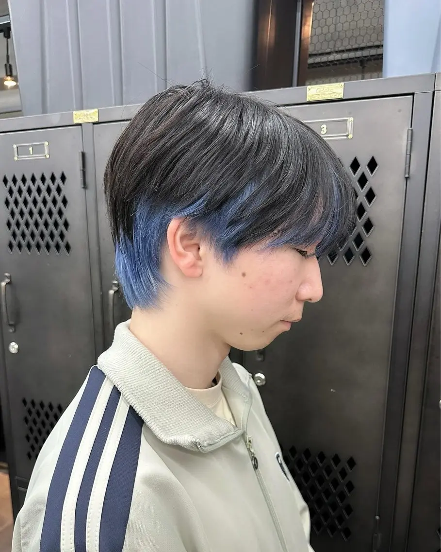 ショート カラー メンズ メンズインナーカラー インナーカラー ヘアカラー トリートメント メンズ特化 🦋KANOKO🦋のヘアスタイル