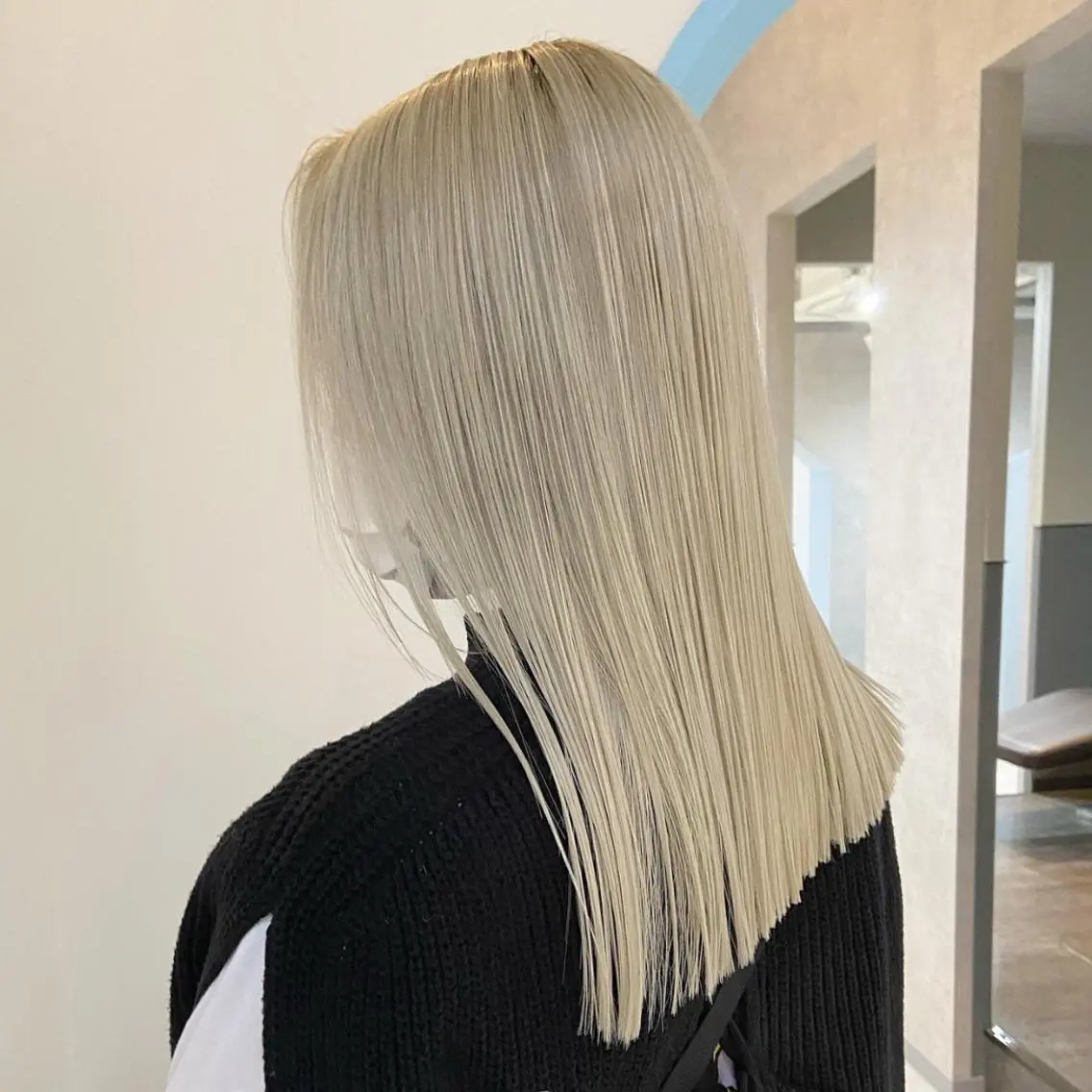 セミロング カラー ブリーチ ケアブリーチ 奈良天理 mihoのヘアスタイル