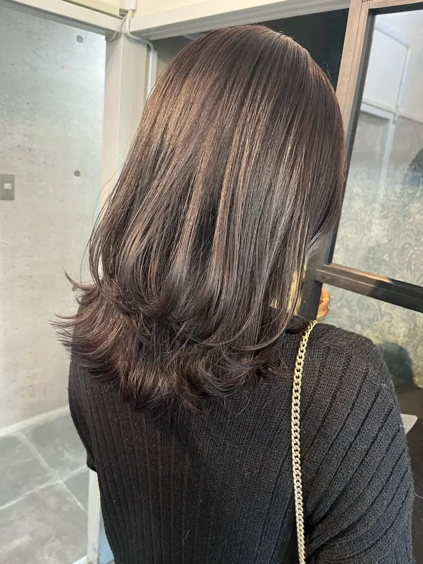 ミディアム カラー パーマ Day&Night kanaのヘアスタイル