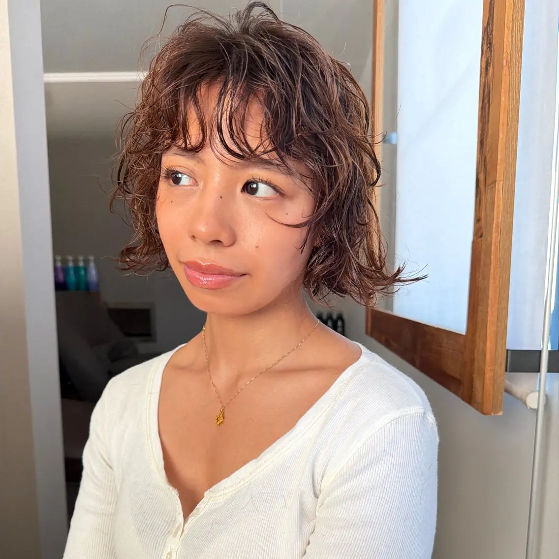 ショート パーマ カット パーマ パーマ/透明感カラー 元町🌱takutoのヘアスタイル