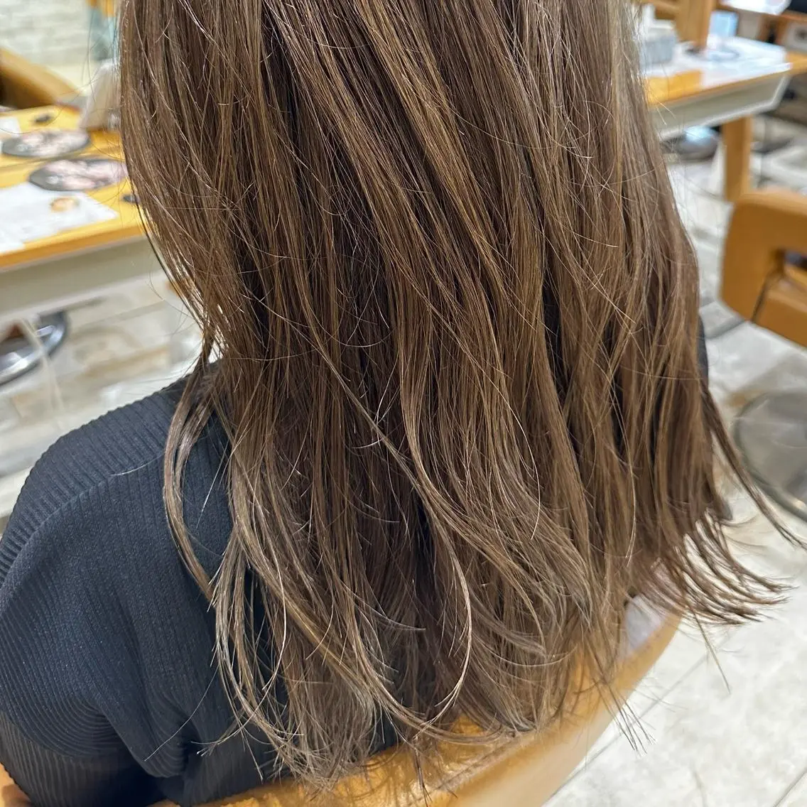 セミロング カラー ダブルカラー オーガニックカラー 艶髪カラー/透明感 美髪/白髪/ムナカタのヘアスタイル