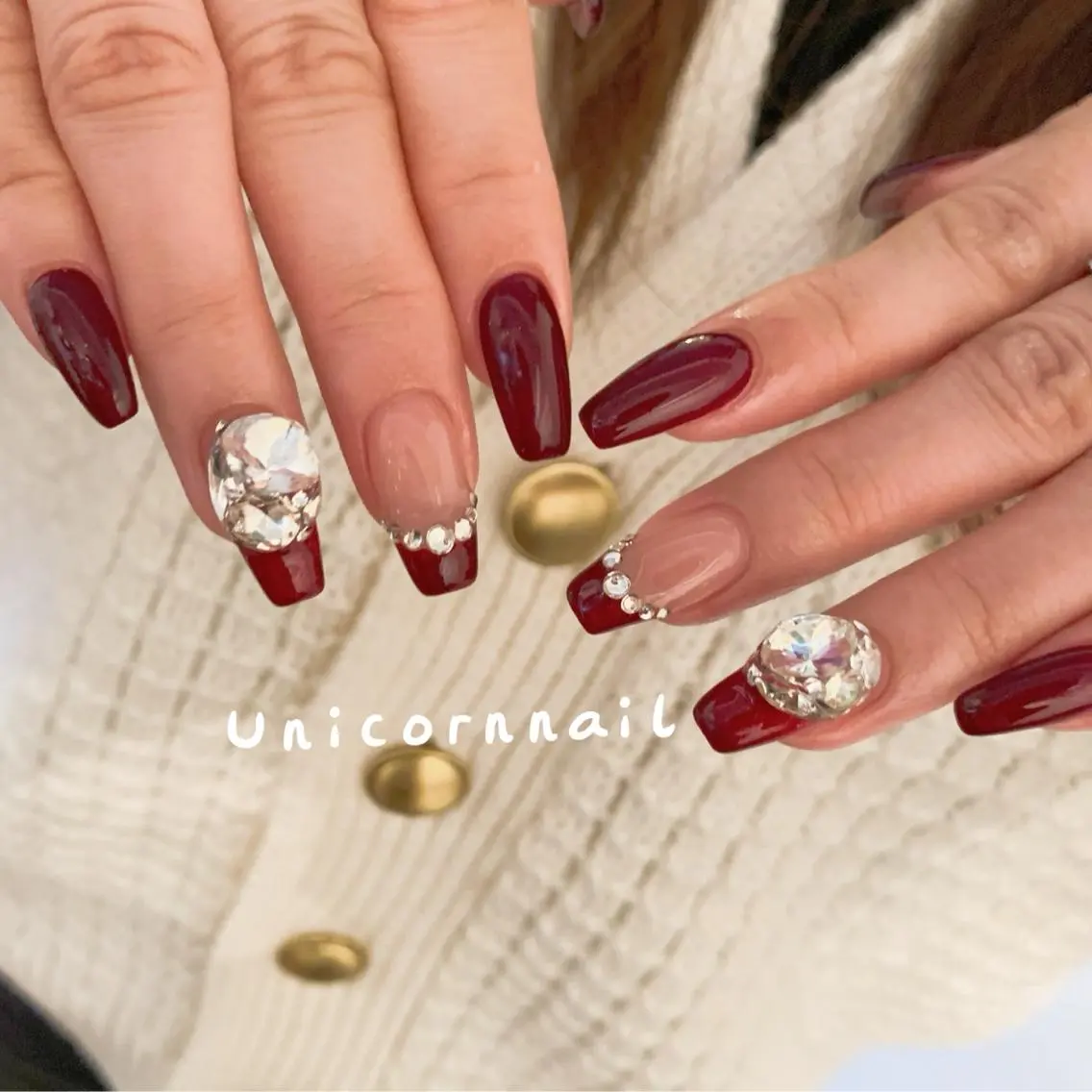 ネイル 赤色 Unicorn Nail 矢場町店のネイルデザイン