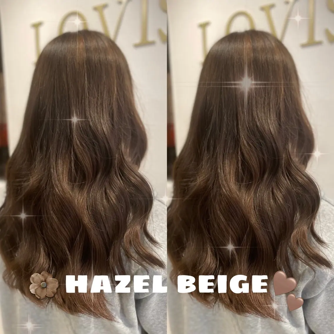 ロング カラー ベージュカラー ヘーゼル ヘアカラー トリートメント lovis🧸ゆうあ 🧸/透明感カラーのヘアスタイル