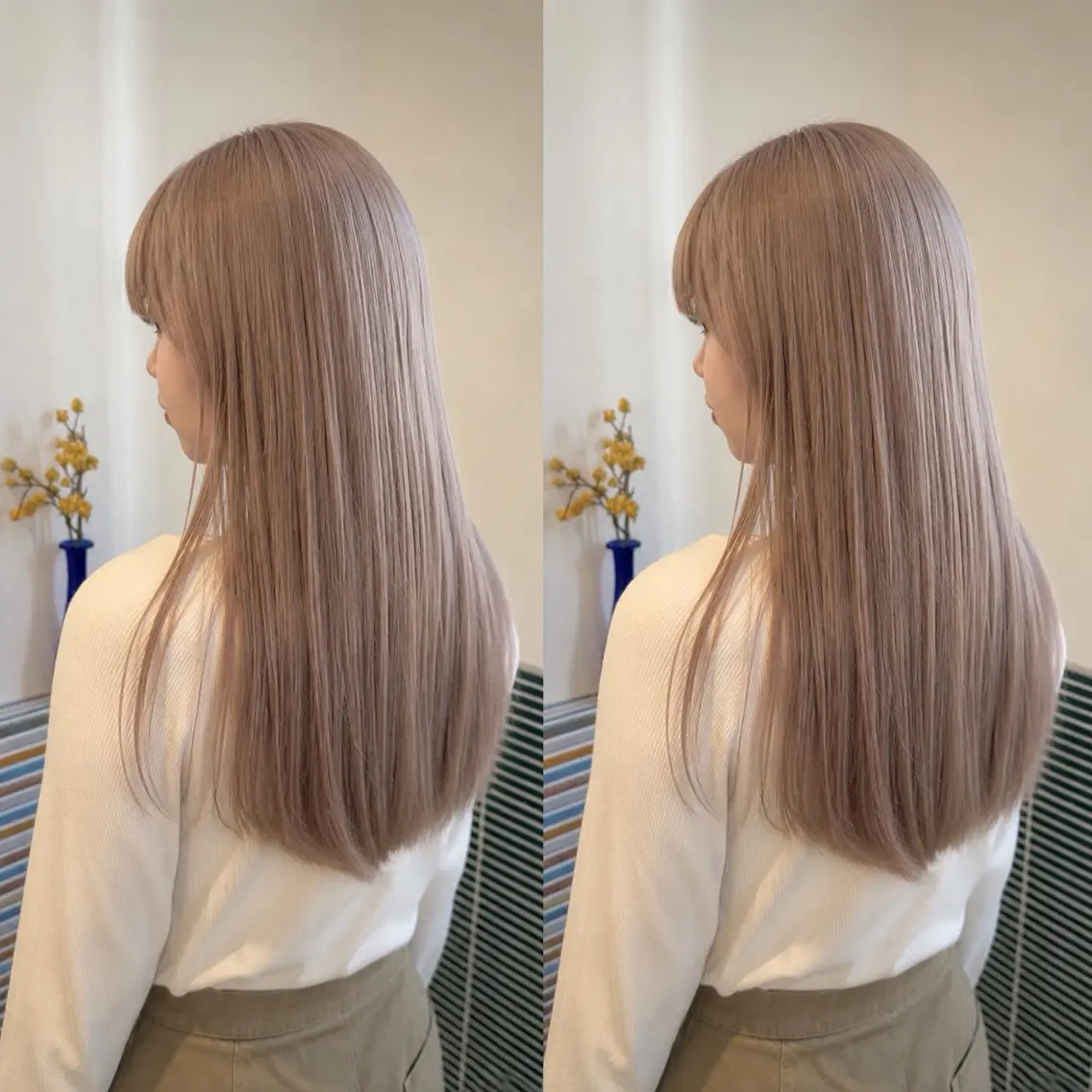 セミロング カラー ヘアカラー カラー特化/ブリーチ 梅田中崎町/あかりのヘアスタイル