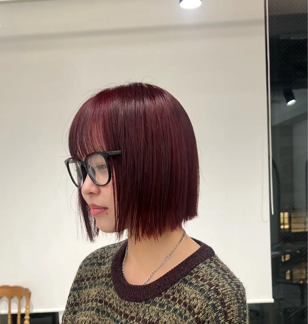 ミディアム カラー カット ヘアカラー トリートメント 赤みゼロ/透明感 カラー🌿KANTAのヘアスタイル