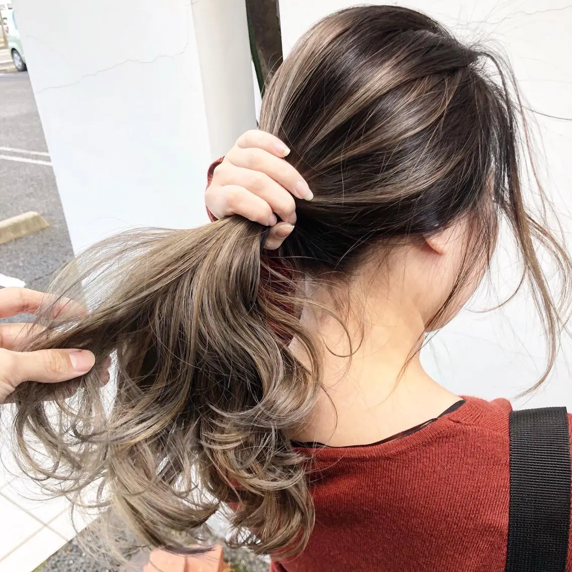 セミロング カット ヘアカラー トリートメント 具志 正太のヘアスタイル