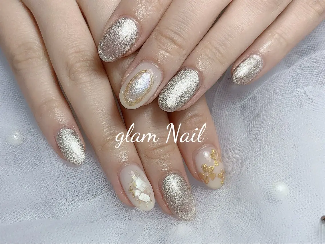 ネイル ハンドネイル エツメ💅 長さだし🎀デザインのネイルデザイン