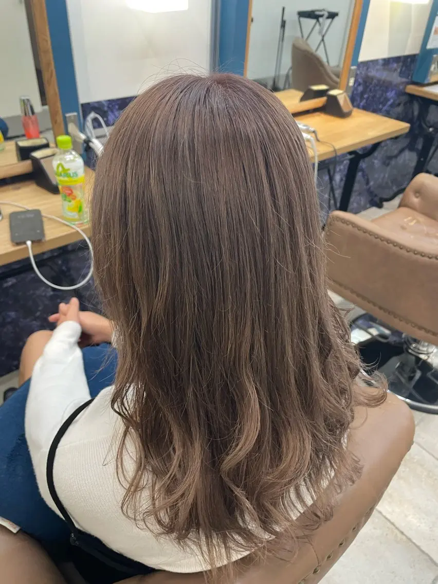 ロング カラー ヘアカラー トリートメント 🍒透明感カラー/ 艶カラー/さくら🍒のヘアスタイル