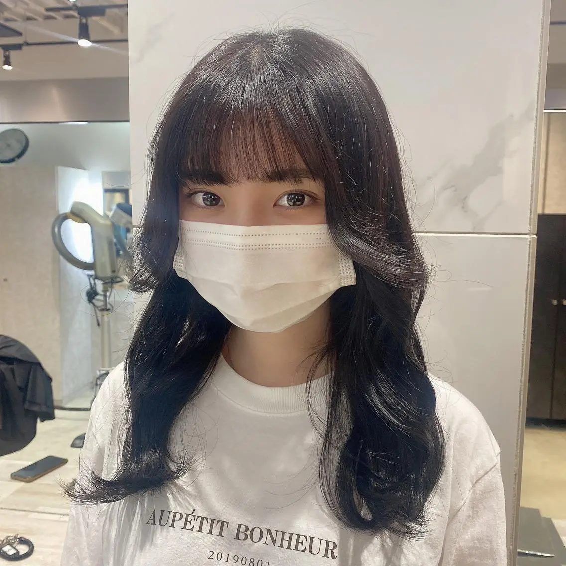 ロング カラー ヘアアレンジ 新宿⌇韓国風ヘア ⌇透明感カラーのヘアスタイル