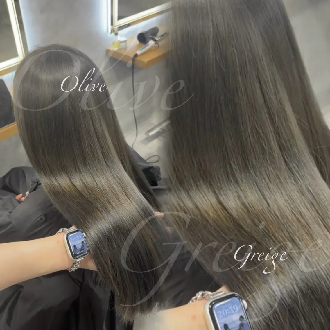 ロング カラー ヘアカラー トリートメント ヘッドスパ ヘアセット 赤みなし ×透明感🫧YUNAのヘアスタイル