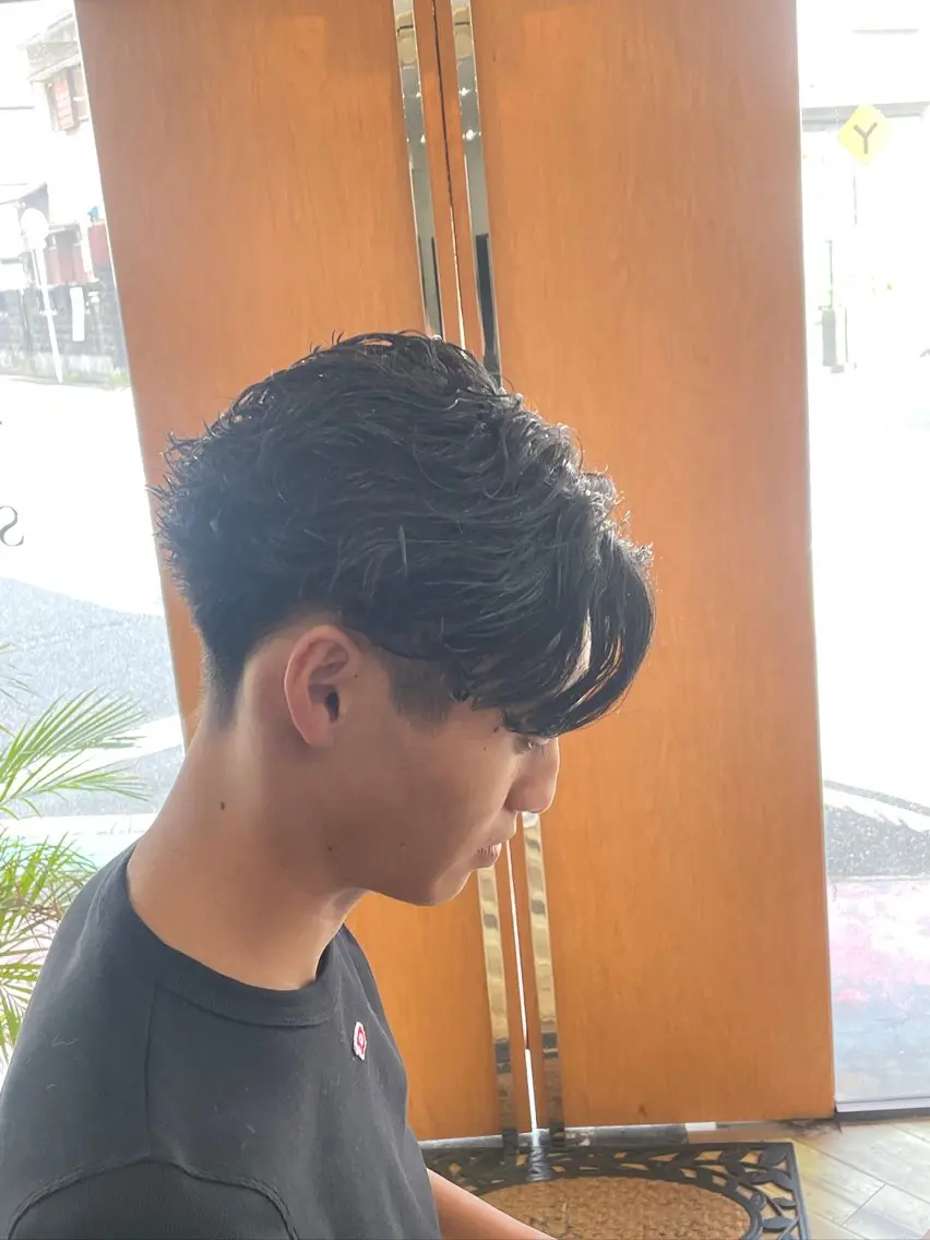 パーマ メンズ メンズパーマ カット パーマ 宅原 陸翔のヘアスタイル