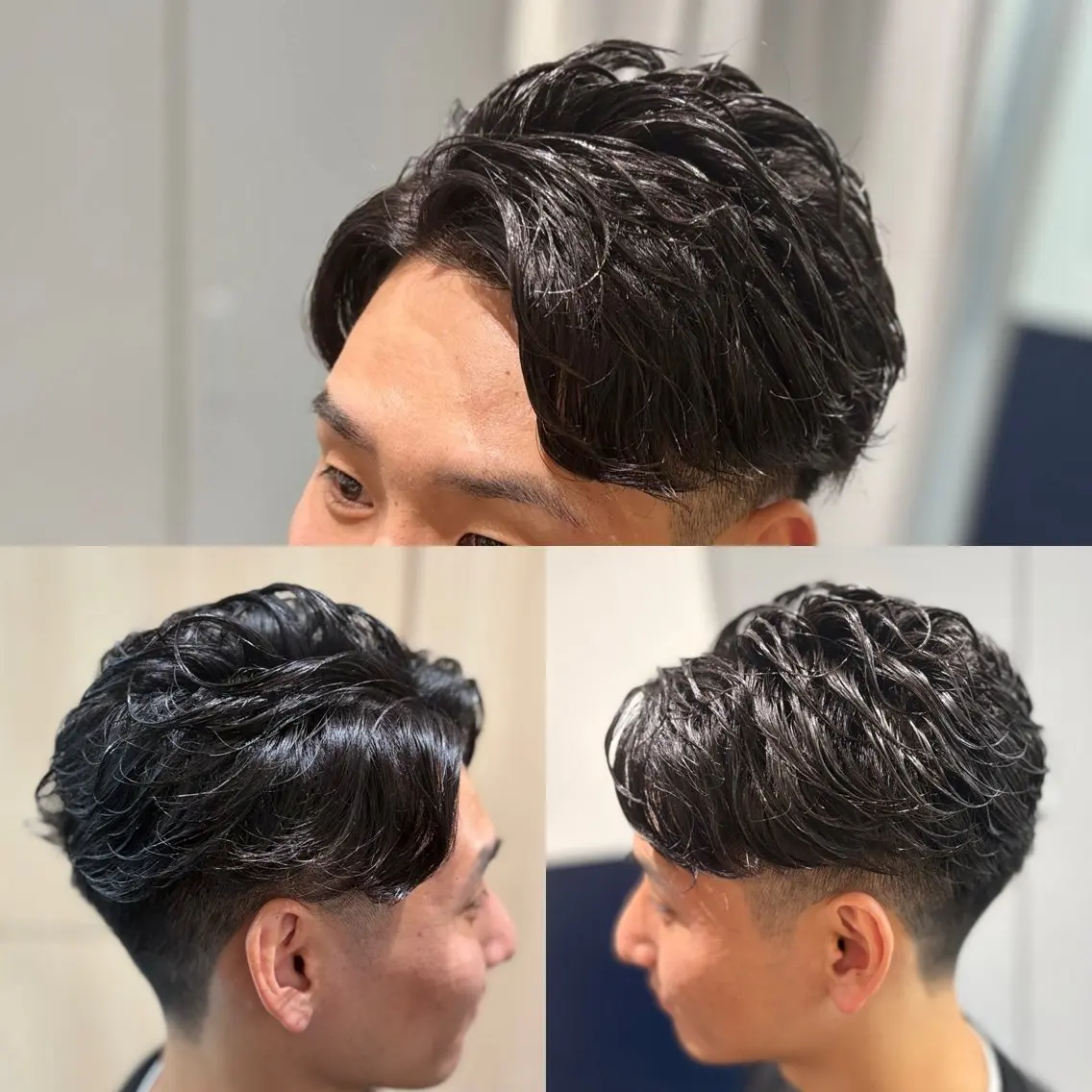 カットコース+白髪染めカラー(眉毛カット+フェイスシェービング+白髪染め+シャンプー+セット)の写真