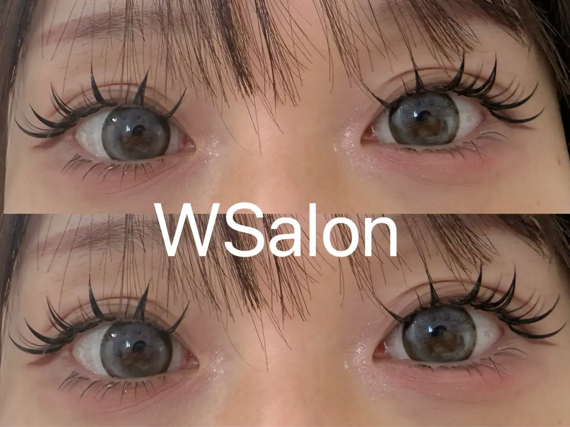 マツエク・マツパ 付け放題 バインドロック カラーマツエク フラットラッシュ 韓国風マツエク W Salon アイラッシュのマツエク・マツパデザイン