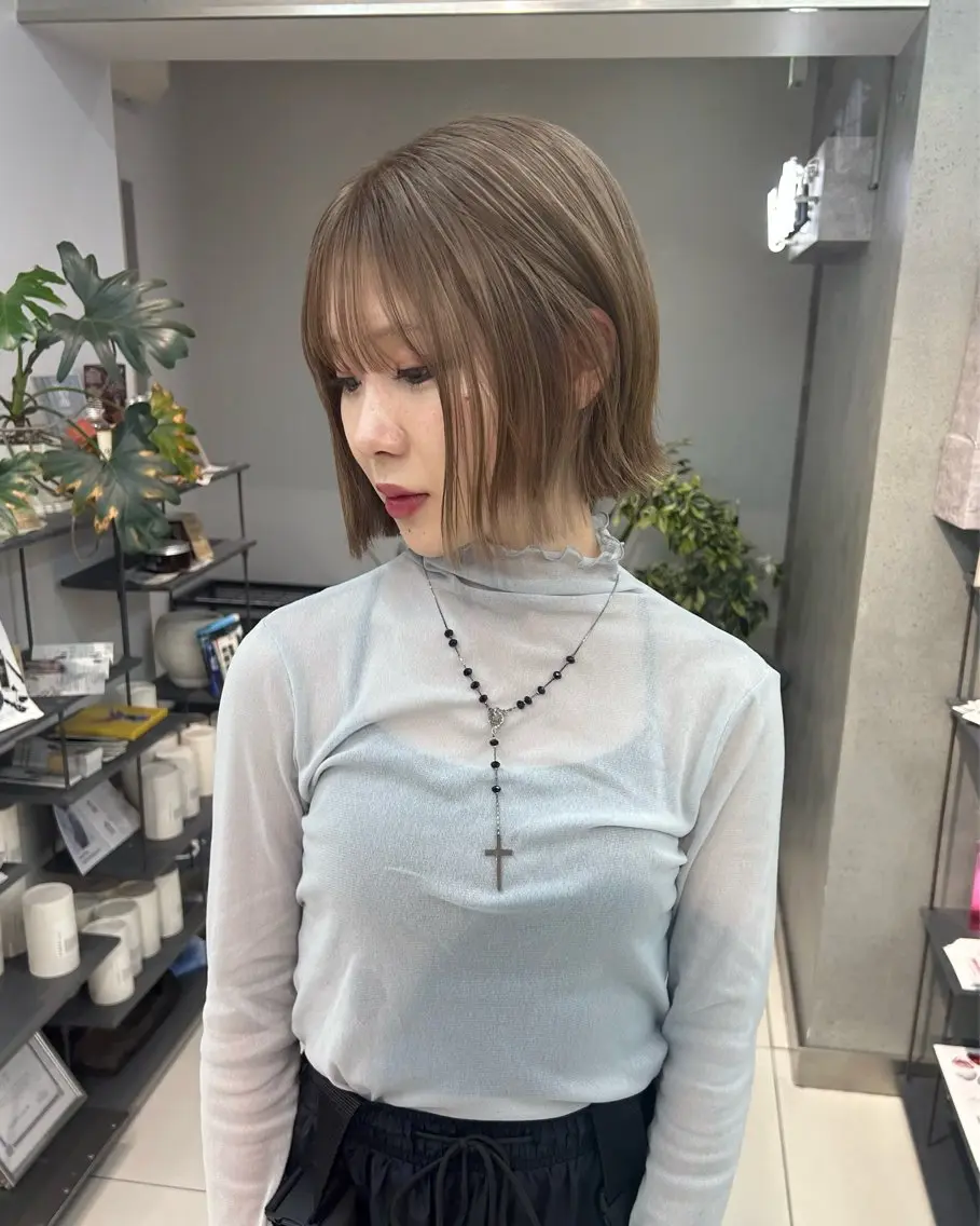 ミディアム カラー ナチュラル×色気パ ーマ 渋谷/マナミのヘアスタイル