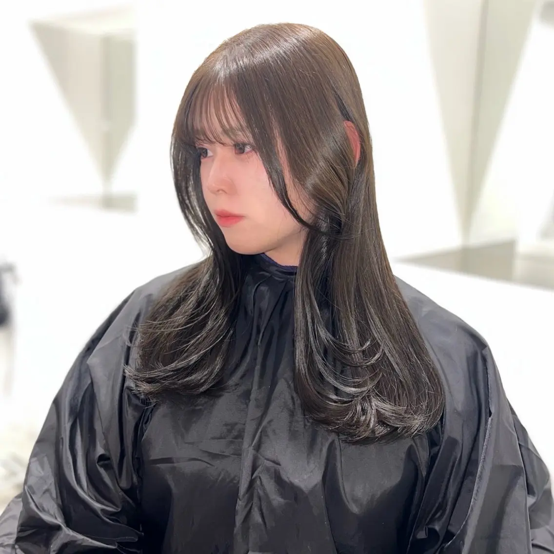 ロング カラー ブリーチ ブリーチなしカラー オリーブカラー ヘアカラー 大阪梅田/髪質改善/ 透明感カラー/ジョーのヘアスタイル