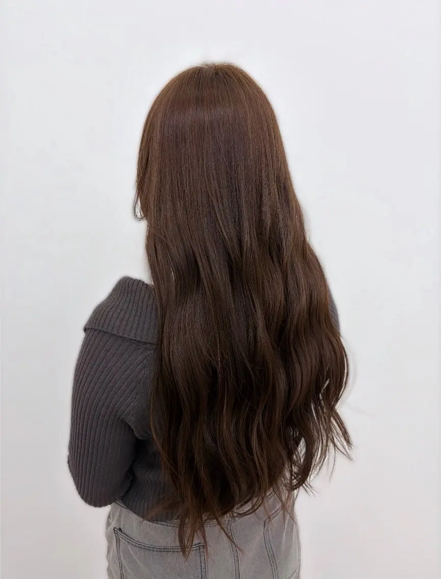 ロング カラー ベージュカラー ブラウンカラー ブラウンベージュ 透明感カラー カット ヘアカラー トリートメント 庄司 茉唯のヘアスタイル