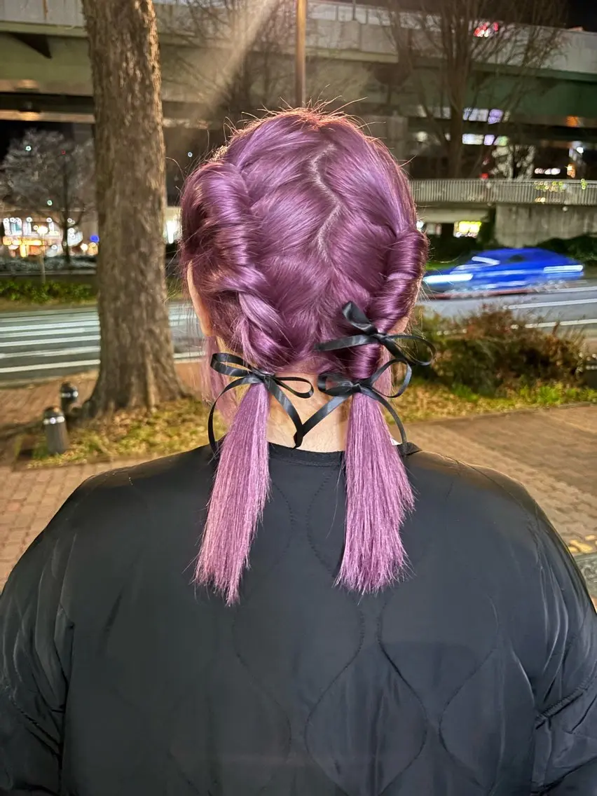 カラー ヘアアレンジ 💫miyu💫デザ インカラー/アレンジのヘアスタイル