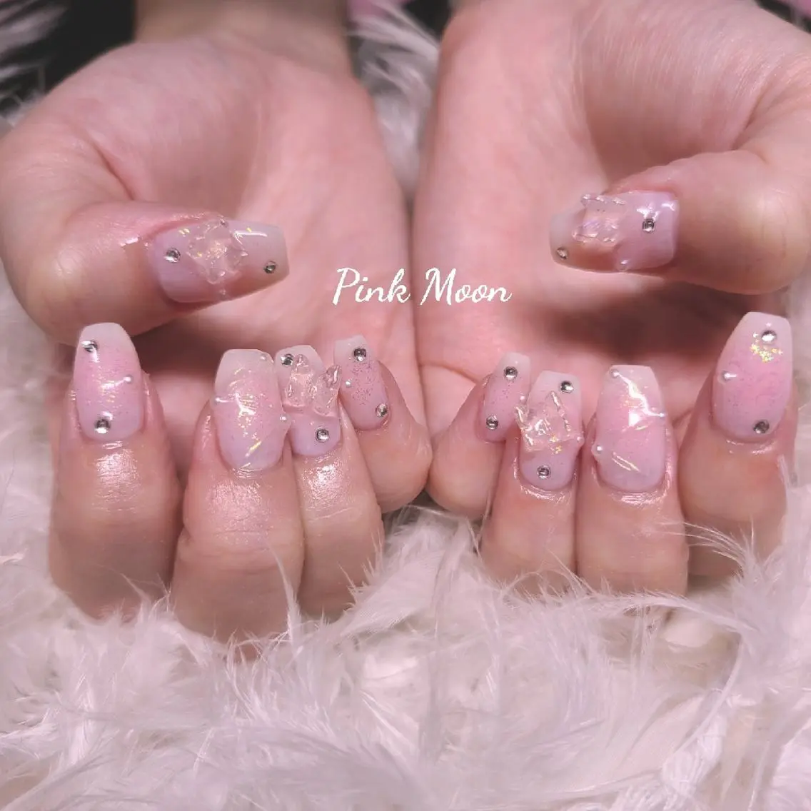 ネイル ハンドネイル PinkMoon Nozomiのネイルデザイン