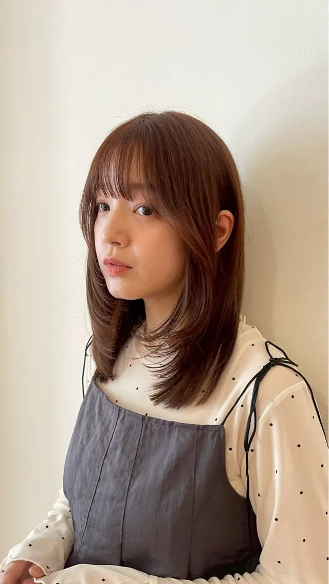 ロングレイヤーカット🎀🤍(鎖骨以上の長さの方)の写真