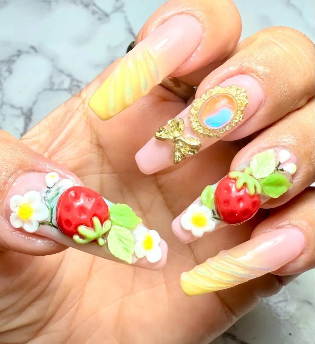 ネイル アートネイル 氷ネイル・うるうるネイル キラキラネイル ラメ(グリッター) マグネットネイル Mai’s nailのネイルデザイン