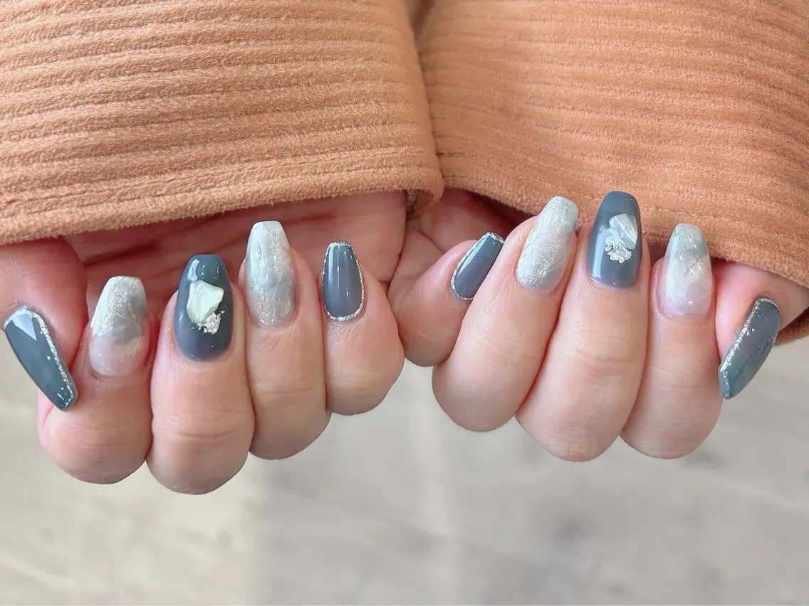 ネイル ニュアンスネイル Mia Nail 越谷のネイルデザイン