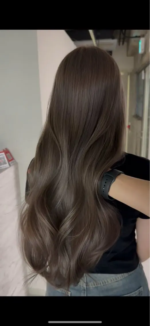 ロング カラー グレージュ モカグレージュ ヘアカラー 心斎橋/ヘアカラー あきらのヘアスタイル