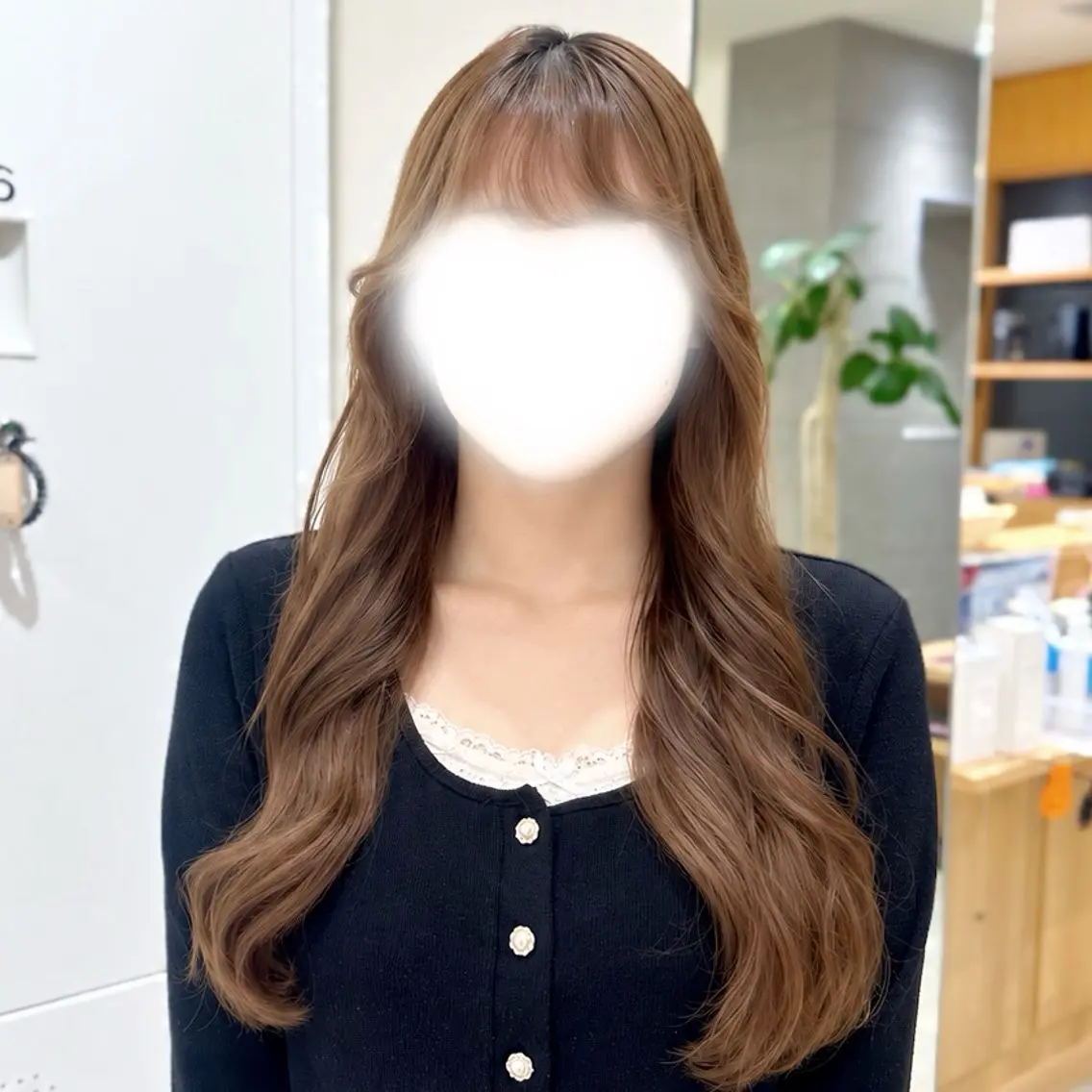 ロング パーマ カット パーマ 艶髪/韓国風パーマ 矢澤涼夏のヘアスタイル