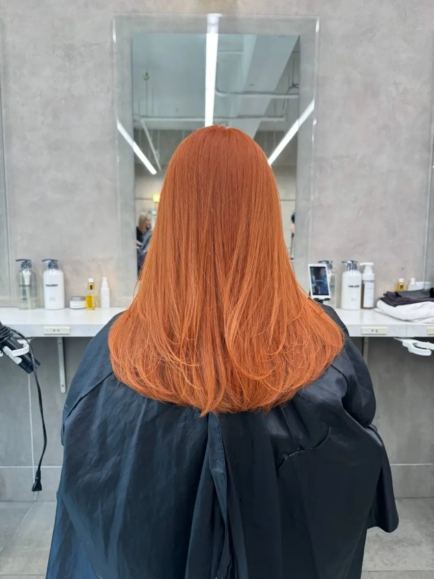 セミロング カラー ヘアアレンジ Over hair_ misakiのヘアスタイル