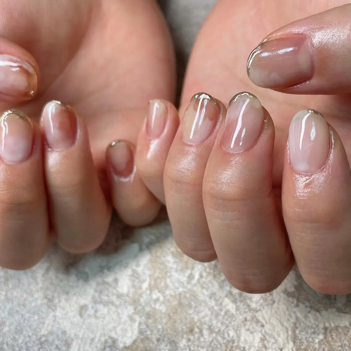ネイル アートネイル ミラーネイル ニュアンスネイル オフィスネイル ハンドネイル lilbondir. chiharuのネイルデザイン