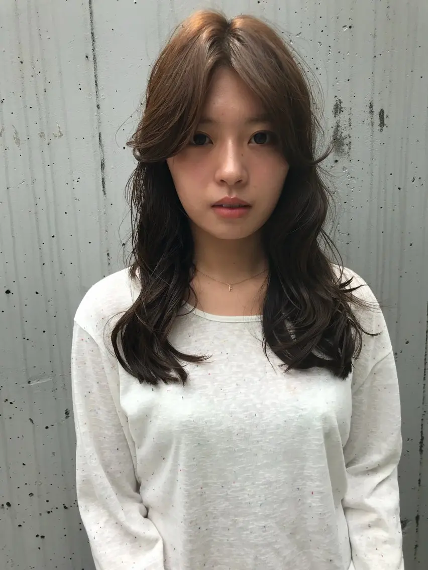 ミディアム カラー カット トリートメント 赤み消しカラー/ ミントカラー/トモキのヘアスタイル