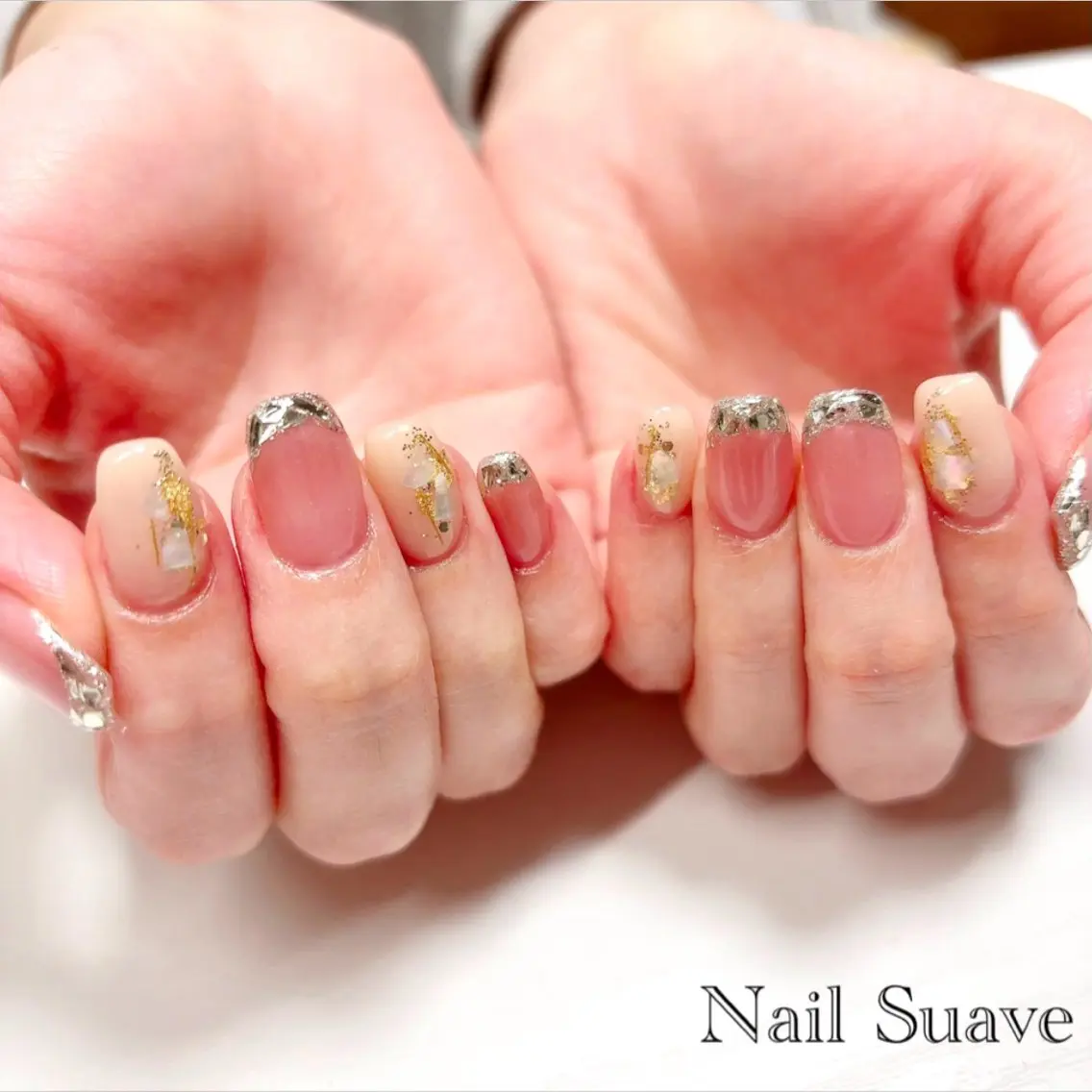 ネイル フレンチネイル ガラスフレンチ Nail Suave (シュアーヴ)のネイルデザイン
