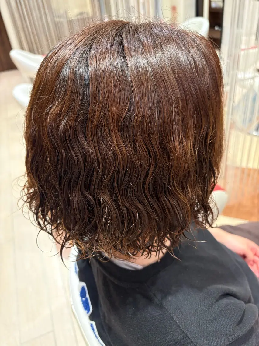 ショート パーマ EARTH水沢店 さとうせいなのヘアスタイル