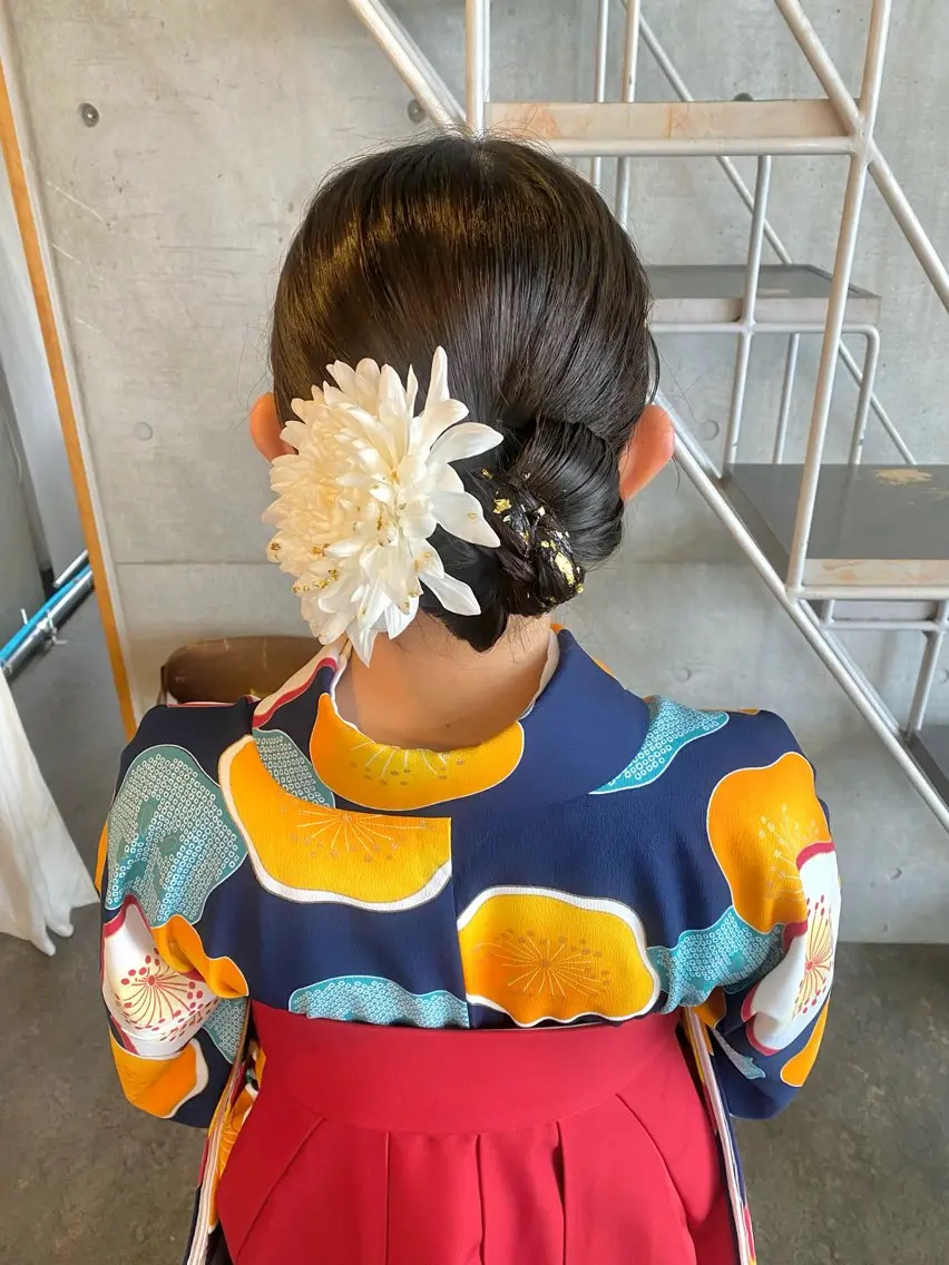 ミディアム 着付け モリモト サナのヘアスタイル