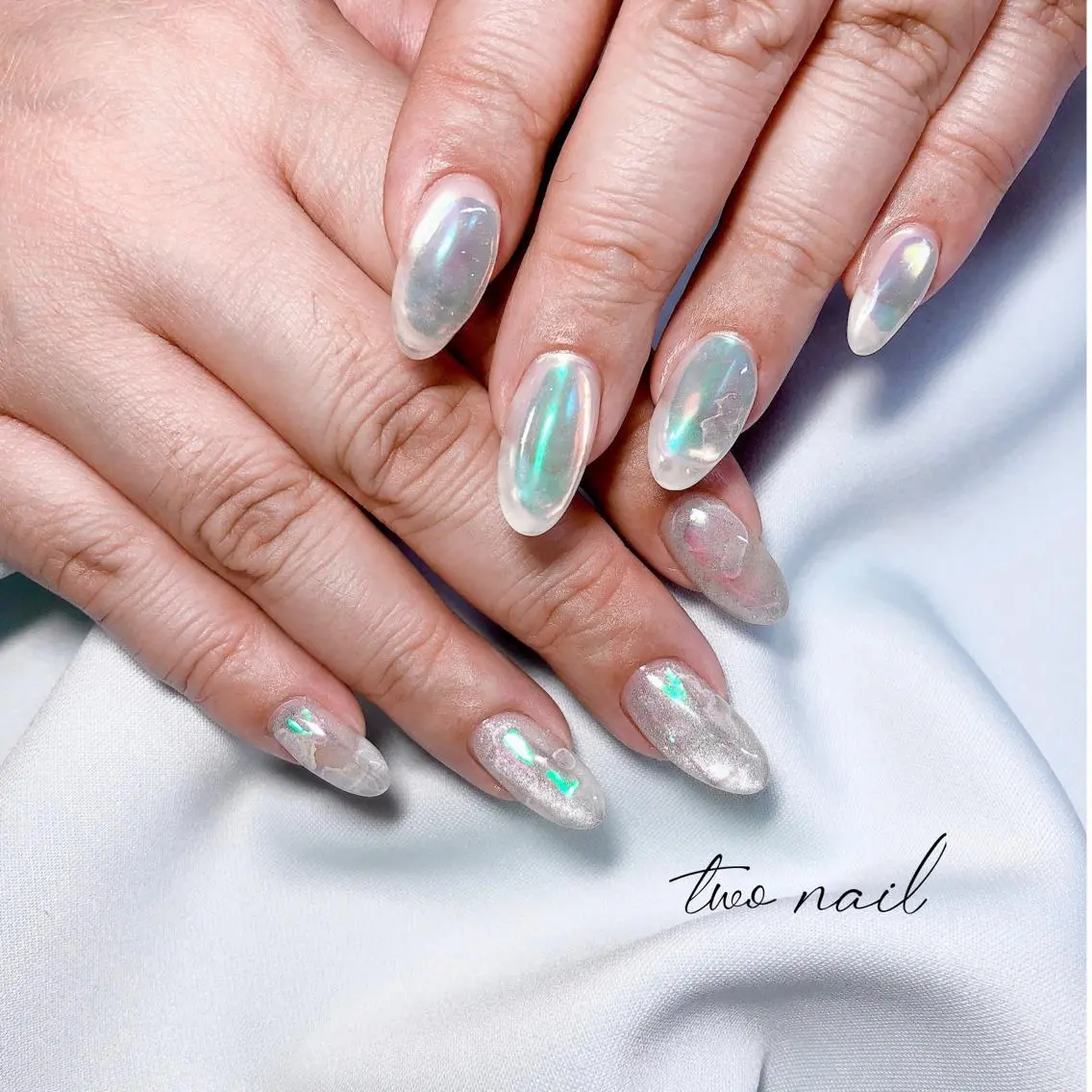 ネイル アートネイル フットネイル ハート マグネットネイル ニュアンスネイル two nailのネイルデザイン