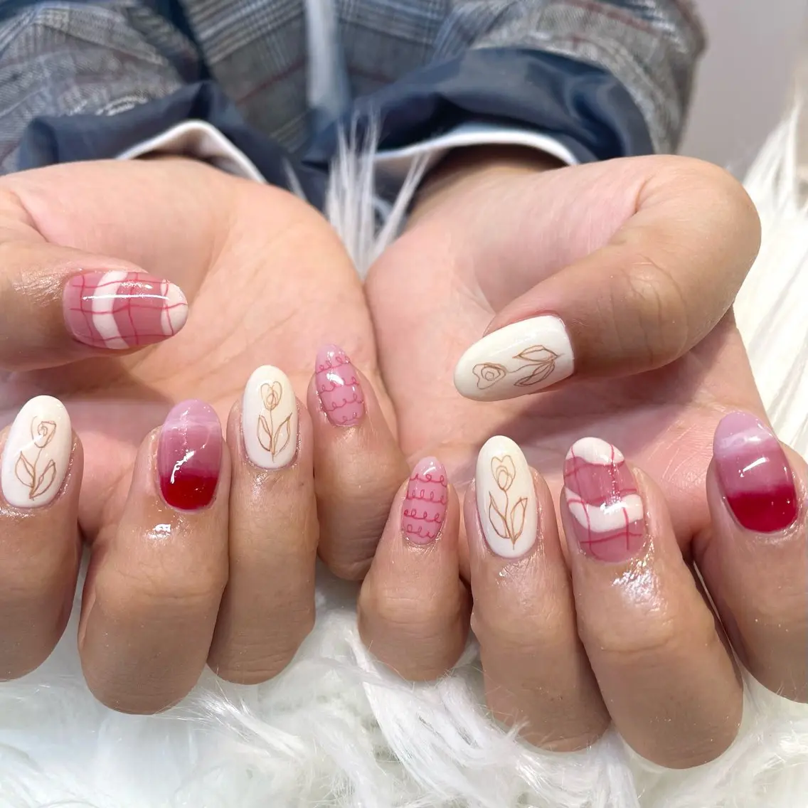 ネイル ハンドネイル 新井 ひなののネイルデザイン