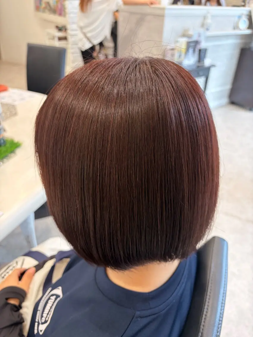 ショート カラー ヘアカラー トリートメント 美髪LashLift Rihoのヘアスタイル