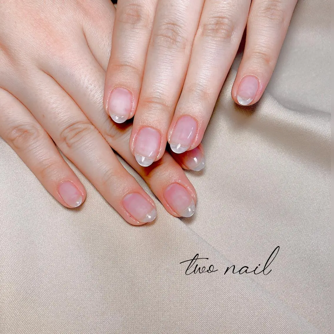 ネイル アートネイル フットネイル ハート ニュアンスネイル ホワイト ハンドネイル two nailのネイルデザイン
