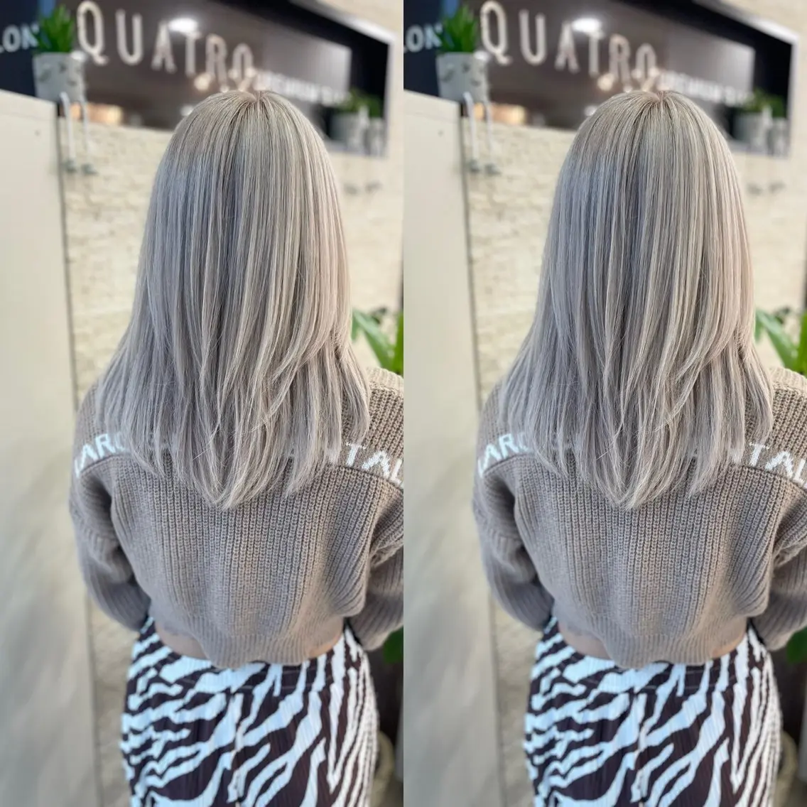 セミロング ヘアカラー トリートメント Y Uのヘアスタイル