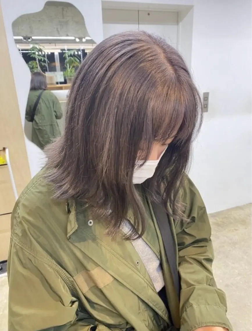 カラー ラベンダーカラー ラベンダーグレー ヘアカラー トリートメント freera京都 HIYORIのヘアスタイル