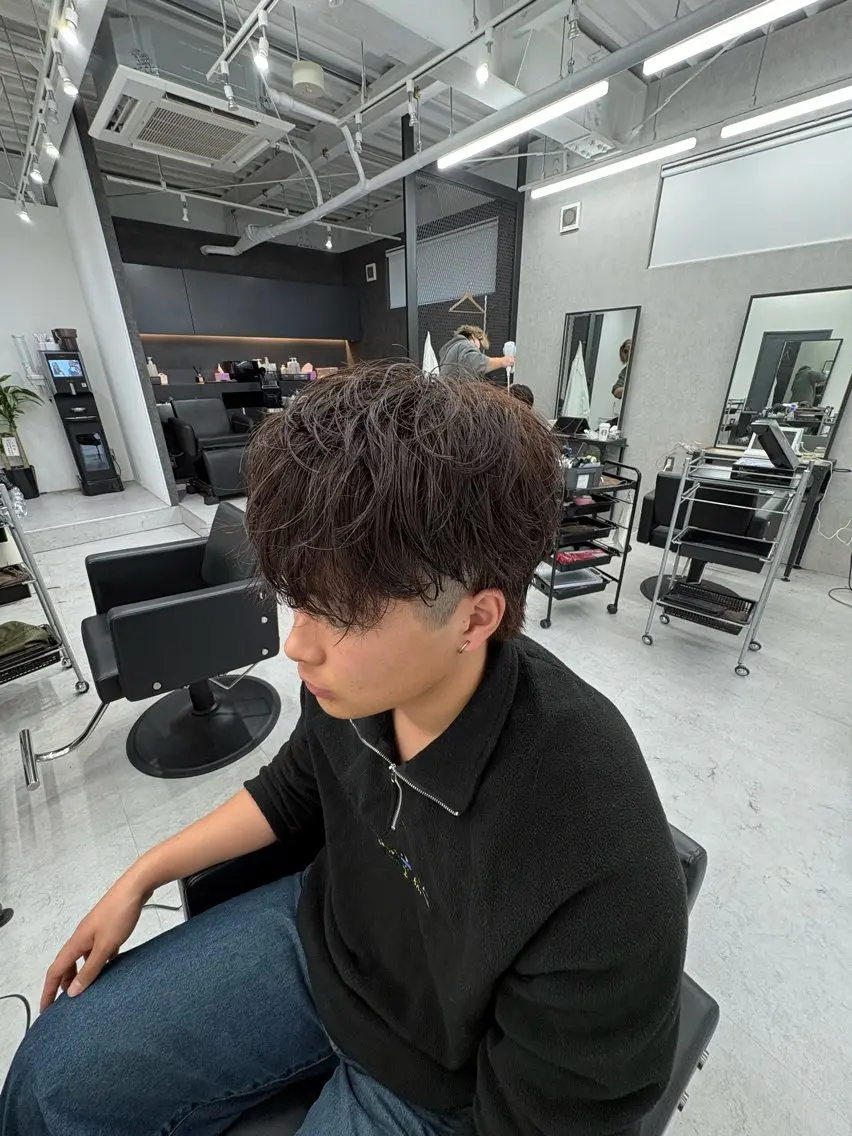 カット＋パーマ＋カラーの写真