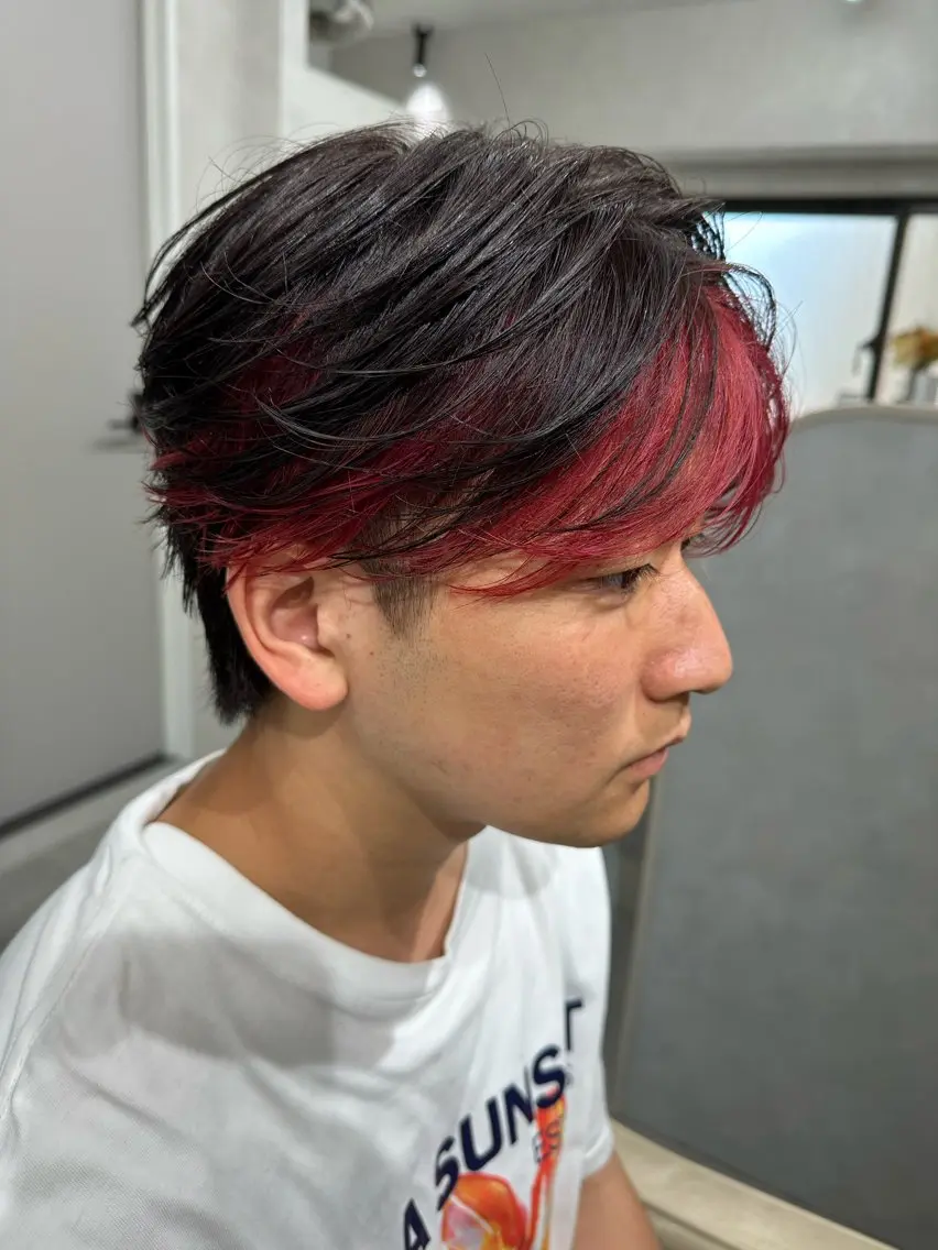 カラー メンズ メンズインナーカラー デザインカラー インナーカラー カット ヘアカラー トリートメント 💎メンズパーマ特化 🥇メンズのプロのヘアスタイル